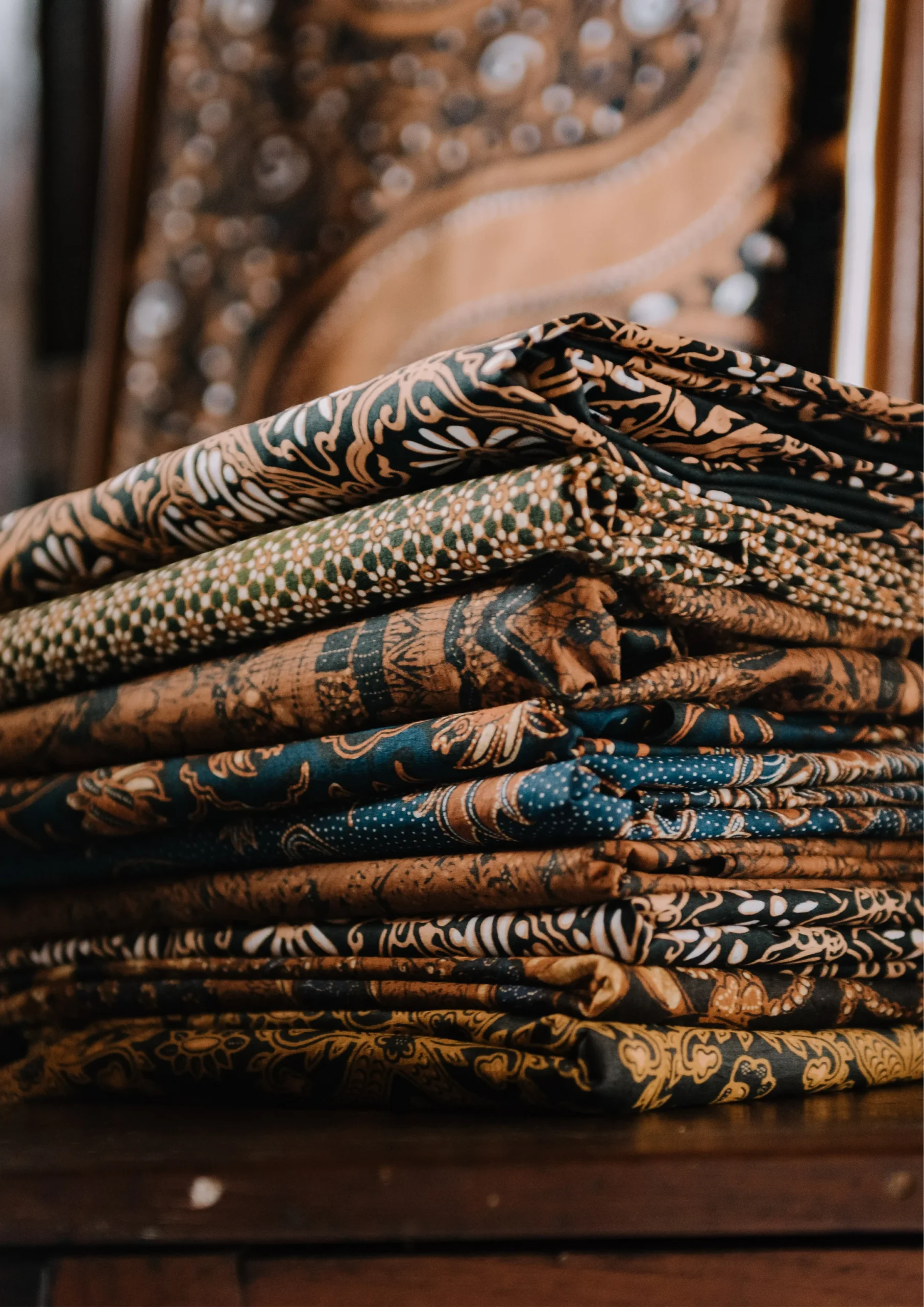 Motif batik tradisional.